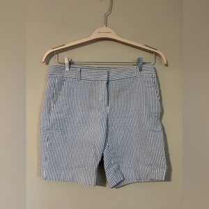 J. CREW - Blue and White Striped Women's Bermudas - Bermuda shorts - Size 4